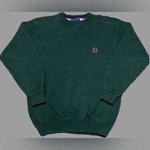 90s Tommy Hilfiger Crest Crewneck Sweater Forest Green